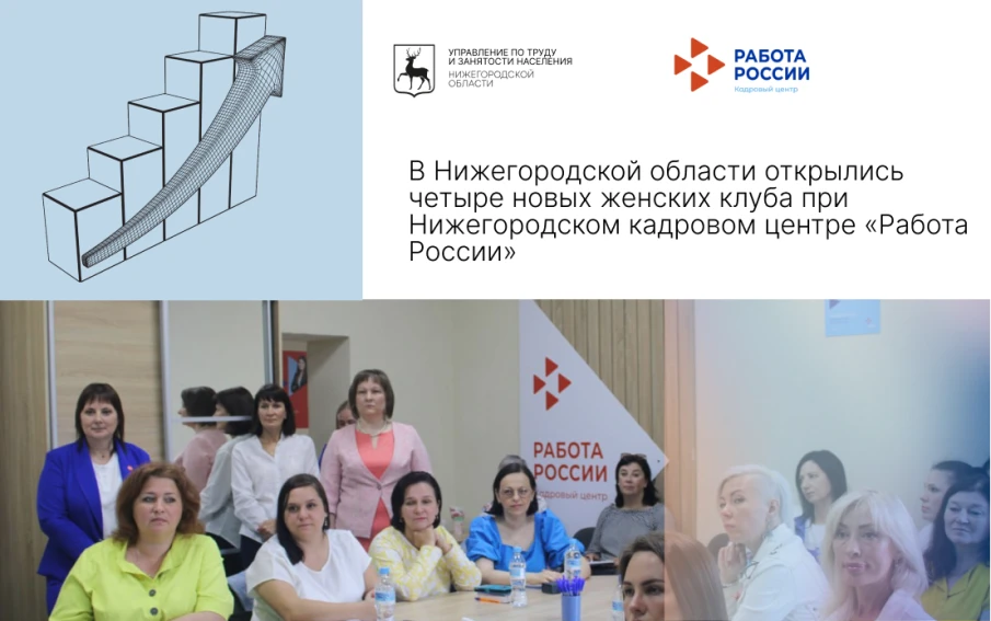 В Нижегородской области открылись четыре новых женских клуба при Нижегородском кадровом центре «Работа России»